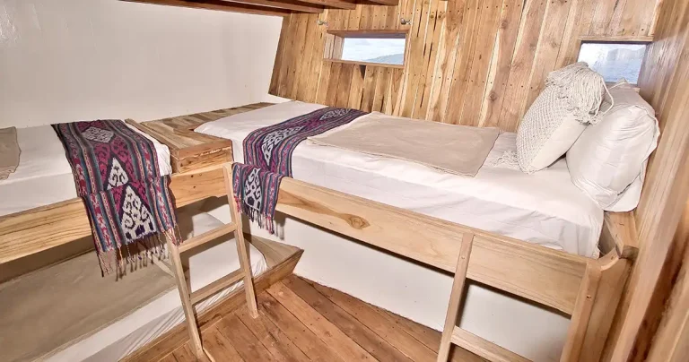 A triple cabin aboard Malca Voyages